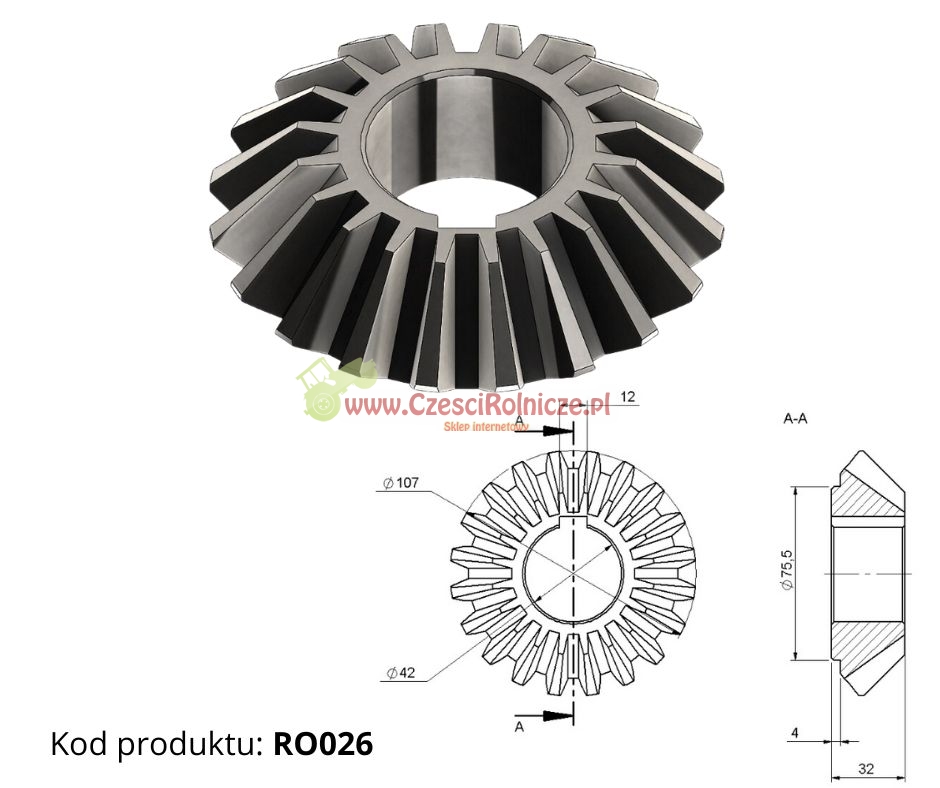 KOŁO STOŻKOWE Z-20 FI 42