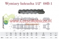 Łańcuch 08b-1 wymiary
