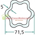 RURA PROFILOWANA  G9  71,5* 5,0  Z           