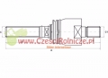 PRZEGUB OSIOWY GWINT DŁ. M22*1.5 P / M22*1.5 P L-210 RENAULT