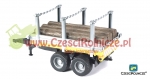 PRZYCZEPA DWUOSIOWA DO TRANSPORTU DREWNA Z 3 KŁODAMI "DREWNA"    BRUDER 02213 [ZD02213]