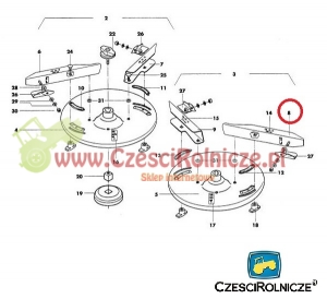 ŁOPATKA WYSIEW. 410  MM   P.    AMAZONE 1964110 [RNA066]