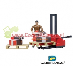 BRUDER 62210   Figurka kuriera UPS i akcesoria logistyczne [ZD62210]