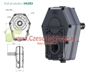 MULTIPLIKATOR  M  / PRZEKŁADNIA ALUMINIOWA [HA283] 