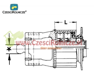 SPRZĘGŁO PRZECIĄŻ.   (27.00*74.60)   1 3/8" Z- 6  L- 74    FI-24 [WW157]