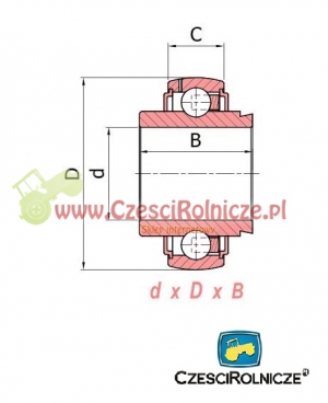 ŁOŻYSKO NTN JD9307 DO OBUDOWY LEWEJ [ŁOS746] 