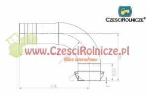 PERROT 5"  ZŁĄCZE MĘSKIE - KOLANKO 90 - WĄŻ 5"~FI 127 MM [BNA531]