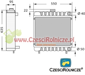 Chłodnica wody, pasuje do CASE 3399812R1 [3399812R1]