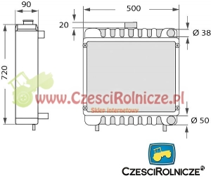 Chłodnica wody, pasuje do John Deere AL31237 AL37568 [AL31237]