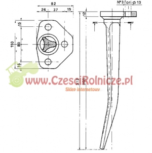  ZĄB BRONY AKTYWNEJ  RE REV  TYŁ [GBA005]