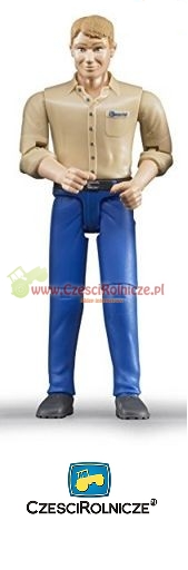 BRUDER 60006  MĘŻCZYZNA JASNA KAR. SPODN.NIEBIESKIE [ZD60006]