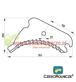 NÓŻ DO PRASY ROLUJACEJ  WELGER RP200 [ZPW004]