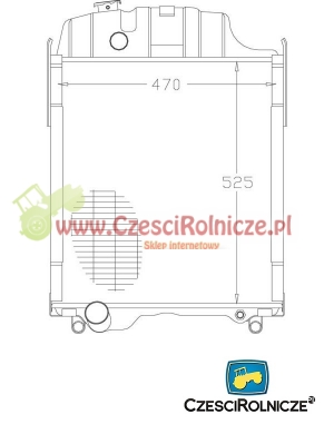 Chłodnica wody, pasuje do John Deere AL56372   AL176542 [AL56372]