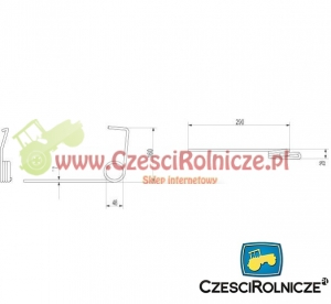 AMAZONE PALEC ZGARNIĄJACY SIEWNIKA TYLNY   ST-AK [GSA101]