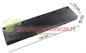 LEMIESZ GUMOWY DO PŁUGÓW ŚNIEŻNYCH   735*175*50  [PK000003]