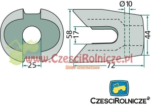 SPRZĘGŁO KŁOWE  pasuje do FELLA [ZZF409]