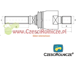 PRZEGUB OSIOWY  GWINT DŁ. M24*1.5 P / M22*1.5 P   L-210     ZF [CJB007]