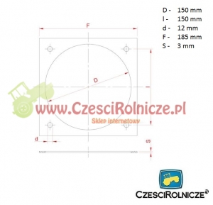 USZCZELKA PŁYTY  150*150   GUMOWA [BNA628]