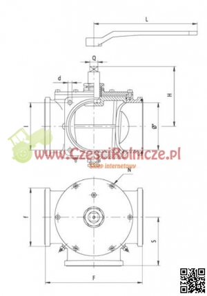 ZASUWA 3-DROŻNA 6" [BNZ614]