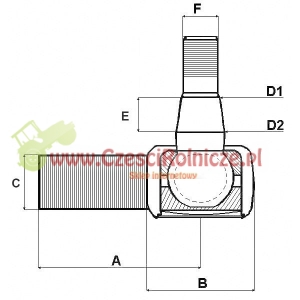 PRZEGUB KULOWY 20/22  L-105  M24*1.5L [CCB030]