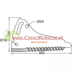 NÓŻ DO PRZYCZEPY SAMOZBIERAJĄCEJ  30-0450-52-01 [ZSM003]