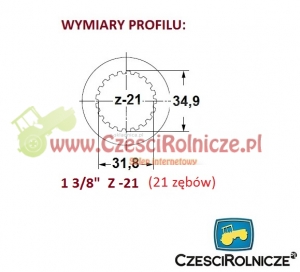 SPRZĘGŁO JEDNOK.      (32.00- 76.00)   1 3/8" Z-21 [WW190]
