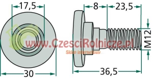 UCHWYT NOŻYKA  KRONE 17,5-36,5 M12 [ZKK523]