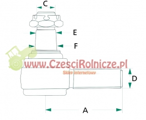 Przegub kulowy drążka kierowniczego [A028353]