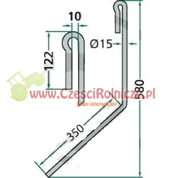 PALEC ZGARNIAJĄCY SIEWNIKA L-580 ZEW. [GSA153]