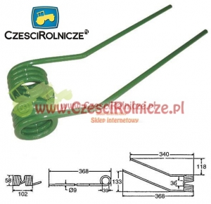 PALEC PRZETRZĄSACZA   368*102  R  FELLA    -ZIELONY- [ZZF103]