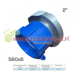 REDUKCJA Z 2" ZŁĄCZE STRAŻACKIE - NA S60x6 IBC MAUZER