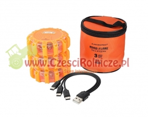 ZESTAW 3 x FLARA OSTRZEGAWCZA 12 LED + 3 LED [AK151]