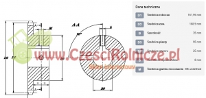 KOŁO ŁAŃCUCHOWE  5/8" 10B-1  Z-32    OTWÓR 25 MM HART.   (3/4" X 7/16") FI-25 [ŁKC032-25]
