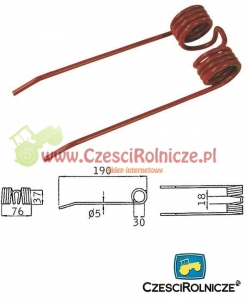 PALEC PODBIERACZA  190* 76  WELGER    -CZERWONY- [ZPW103]