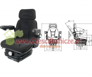 00 - SIEDZENIE KIER. SA50 LUX Z PODŁOKIETNIKIEM I ZAGŁÓWKIEM MATERIAŁOWE [UD095000-1] 