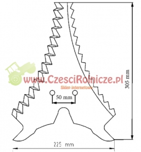 NÓŻ DO PRZYCZEPY SAMOZBIERAJĄCEJ OEM 50436507 [ZSS001-OEM] 