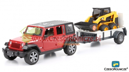 02925 Jeep Wrangler z przyczepą i miniładowarką 02925 BRUDER