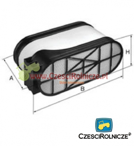 FILTR POW. OWALNY H-184*319*121 WSTĘPNY