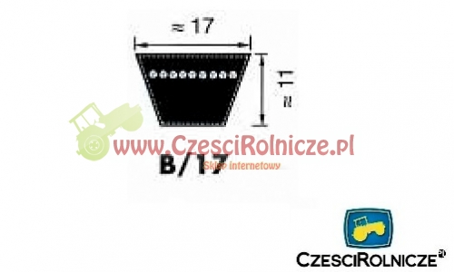 B-2045LD/2070 LZ PASEK KLINOWY AZ39676 KPL. 2 SZT JD 6810 GNIOTOWNIK 