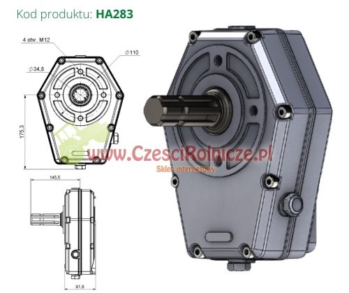 MULTIPLIKATOR M / PRZEKŁADNIA ALUMINIOWA