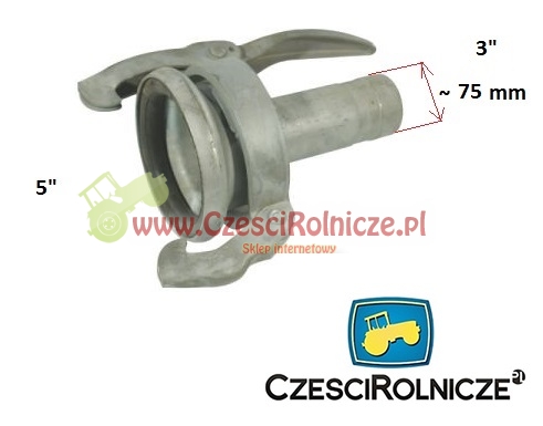 PERROT 5" ZŁĄCZE ŻEŃSKIE - WĄŻ 3"~FI 75 MM - NA DZWIGNIĘ