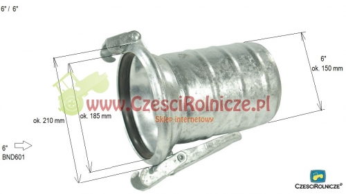 ZŁĄCZE 6 calowe ŻEŃSKA NA WĄŻ