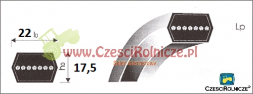 22/22-3505 PASEK SZEŚCIOKĄTNY