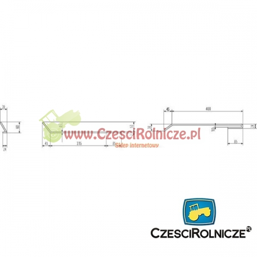 3756300 PALEC ZAGARNIAJĄCY AMAZONE L-360  WEW. PRAWY 