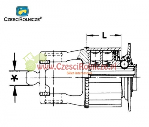 SPRZĘGŁO PRZECIĄŻENIOWE 27.00*74.60 1 3/8 Z- 6 L- 74 FI-24