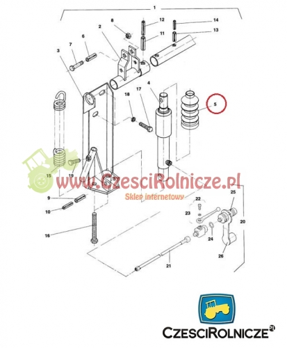 1866100 OSŁONA SIŁOWNIK HYDRAULICZNY E20-70-220