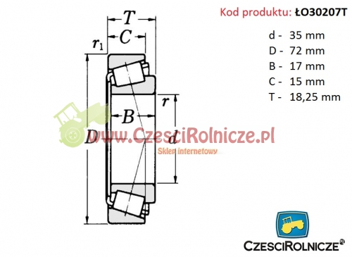 30207 ŁOŻYSKO TIMKEN
