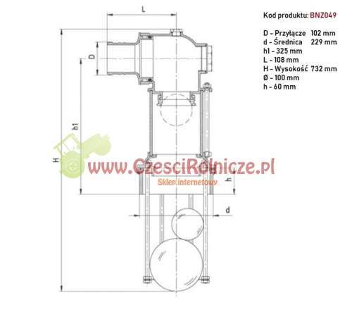 ZAWÓR ODCINAJĄCY BECZKOWOZU @ 100 MZ