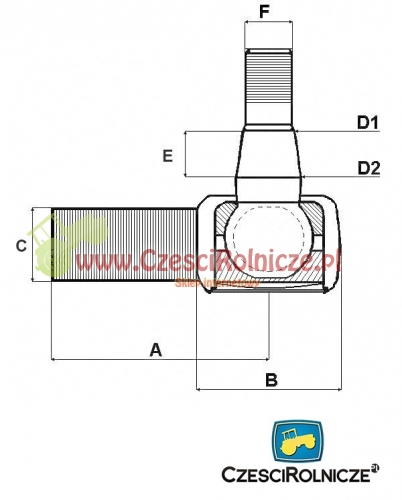 PRZEGUB KULOWY 15,5/18 L-100 7/8-16 