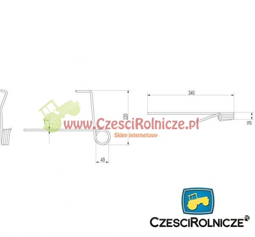 3408200 AMAZONE PALEC ZGARNIAJACY SIEWNIKA P.   ST- AL
